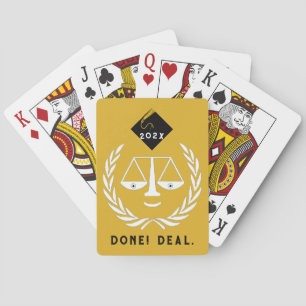 Geschenk voor afstuderen aan de rechten faculteit pokerkaarten
