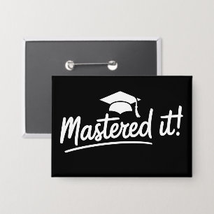 Geschenk voor afstuderen met masterdiploma, hebt h button
