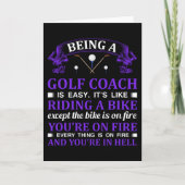 Geschenk voor golfcoach kaart (Voorkant)