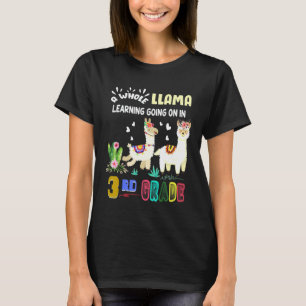 Geschenk voor leerling van de 3e klas Llama Cactus T-shirt