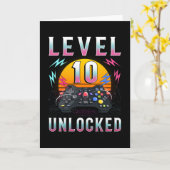 Geschenk voor level 10 ontgrendeld gamen kaart (Gele Bloem)