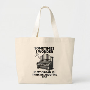 Geschenk voor pijporgelliefhebber - Grappige orgel Grote Tote Bag