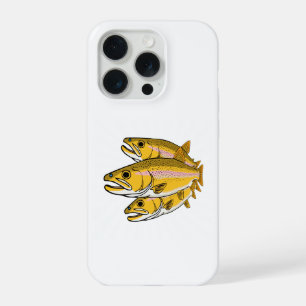 Geschenk voor Retro Vissen met Lightning Forel iPhone 15 Pro Hoesje