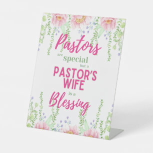✝️ Geschenk voor waardering voor de predikantsvrou Reclamebord Met Voetstuk
