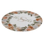 Geschenkboard met bloemen en monogram snijplank (Hoek)