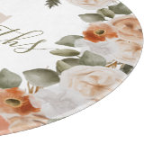 Geschenkboard met bloemen en monogram snijplank (Hoek)