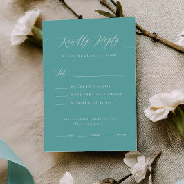 Geschenkdoos Blauw RSVP Calligrafie Menu Keuzekaar