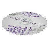 Geschenke Waterverf Lavendel Snijplank met Initial (Hoek)