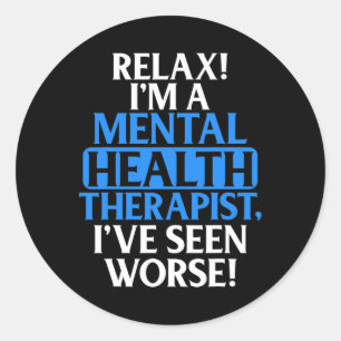 Geschenken Mental Health Therapist Voor Mannen Vro Ronde Sticker