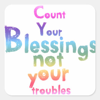 Geschenken om je geest op te tillen en je dag op t vierkante sticker