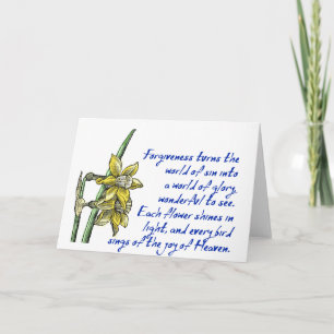 Geschenken van vergeving gevouwen briefkaart