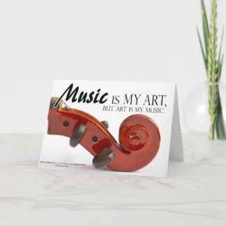 Geschenken Vioolspelers - Muziek is mijn kunst Kaart