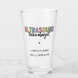 Geschenken voor echoscopist met eigen naam glas