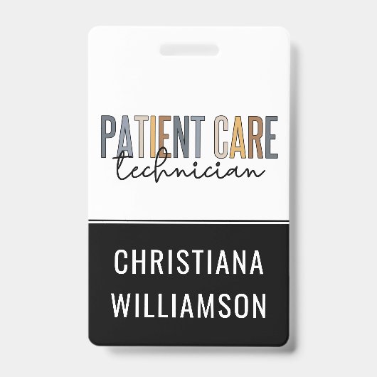 Geschenken voor Patient Care Technicus PCT Badge (Voorzijde)