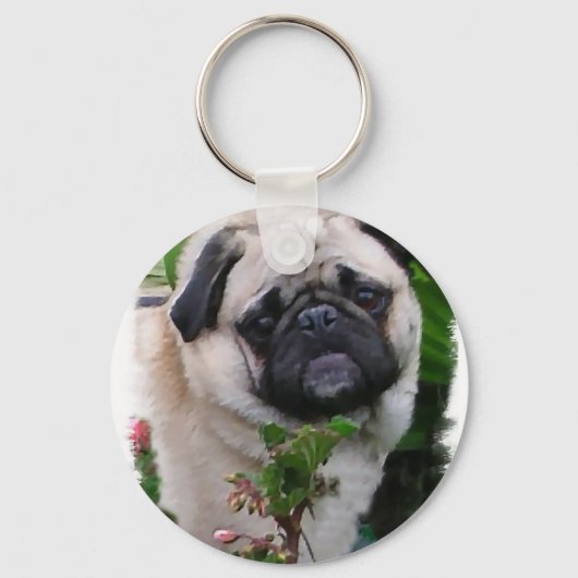 Geschenken voor Pug liefhebbers Sleutelhanger (Voorkant)