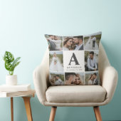 Geschenkje voor multi-foto monogram bruiloft kussen (Stoel)