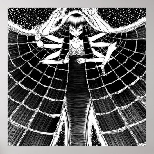 Geschenkje voor spineigenaars | Cute Spider-afbeel Poster (Voorkant)