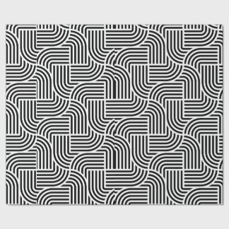 Geschenkpapier - schwarz-weiß Lienen Cadeaupapier