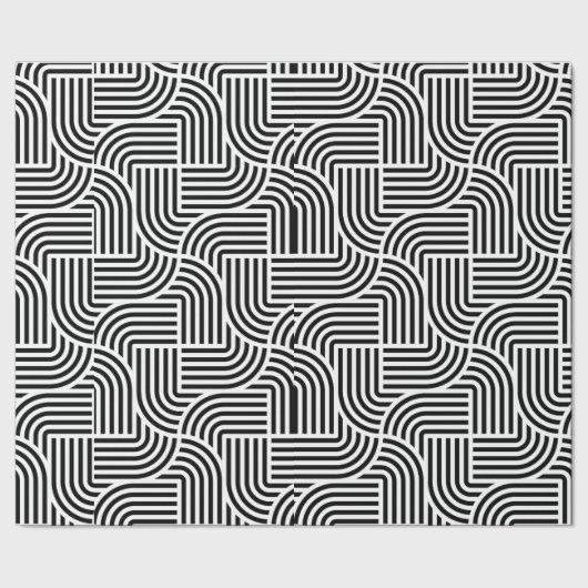 Geschenkpapier - schwarz-weiß Lienen Cadeaupapier (Zoom)