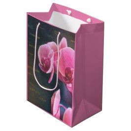 Geschenktüte mit Orchidee Medium Cadeauzakje