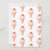 Geschept Cherry Ice Cream Vrijgezellenfeest Kaart (Achterkant)