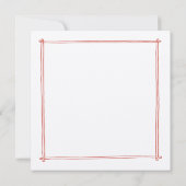 Geschetst frame koraal Whimsical Handgetekende Huw Kaart (Achterkant)