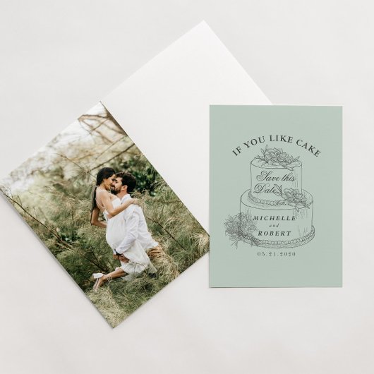 geschetste bruiloft taart foto opslaan van de dat kaart