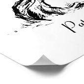 Geschetste Vingerafdruk Boom Poster (Hoek)