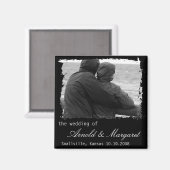 Gescheurd Lijst Custom Save the Date Marriage Magneet (Voorkant / Achterkant)
