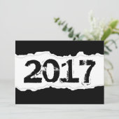 gescheurd papier 2017 kaart (Staand voorkant)