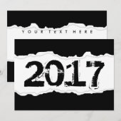 gescheurd papier 2017 kaart (Voorkant / Achterkant)