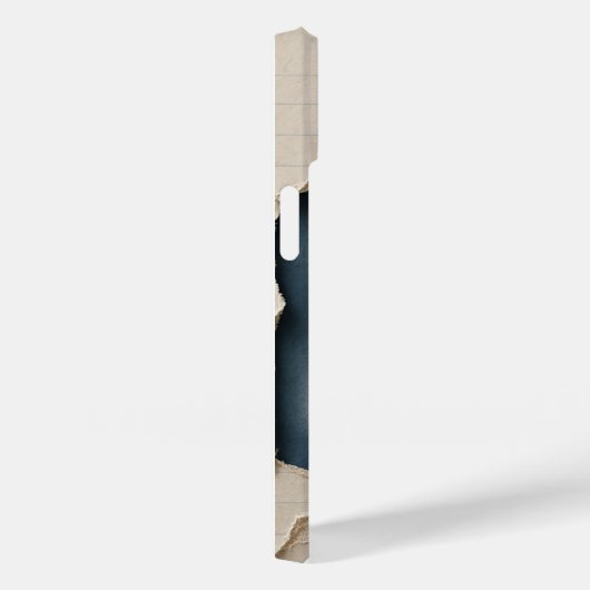 Gescheurd papier Humor Quote iPhone Case (Achterkant / Rechts)