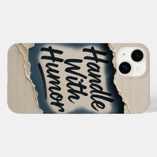 Gescheurd papier Humor Quote iPhone Case (Achterkant (horizontaal))