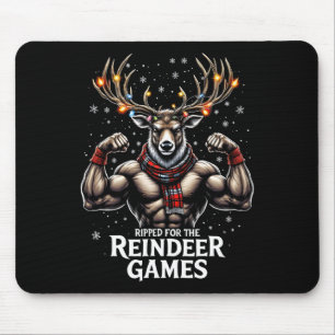 Gescheurd voor de games Funny Christmas Gym Workou Muismat