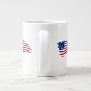Gescheurde Amerikaanse vlag Extra Grote Mok
