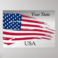 Gescheurde Amerikaanse vlag uw staat USA