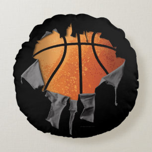 Gescheurde Basketbal Rond Kussen