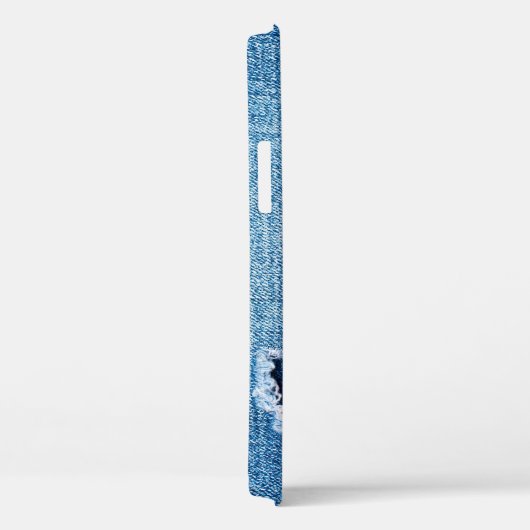 Gescheurde denim stof textuur, blauwe tinten. Case-Mate iPhone case (Achterkant / Rechts)