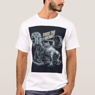 Gescheurde neushoorn - "Crush het gewicht" T-shirt