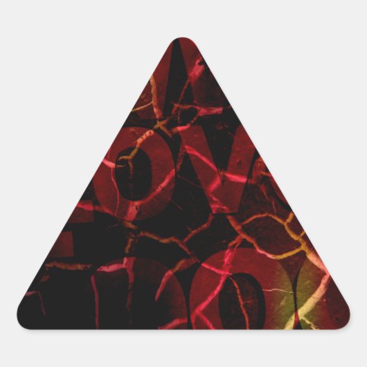 Gescheurde randen, sterk hart: onbreekbare liefde driehoek sticker (Voorkant)