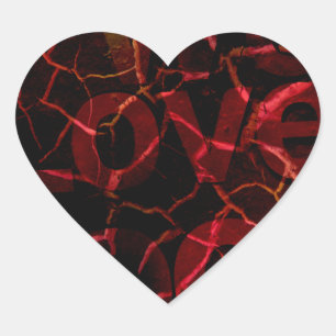 Gescheurde randen, sterk hart: onbreekbare liefde hart sticker