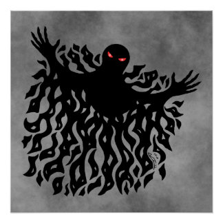 Gescheurde Schaduw Entiteit Rare Horror Kunst Perfect Poster