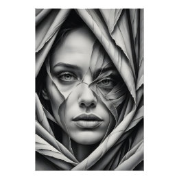 Gescheurde stof onthullen perfect poster