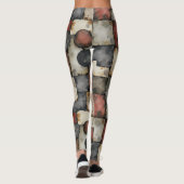 Gescheurde vierkantjes kraspatroon leggings (Achterkant)