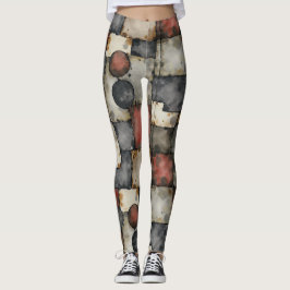 Gescheurde vierkantjes kraspatroon leggings