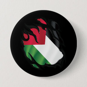 Gescheurde vlag van Palestina Ronde Button 7,6 Cm