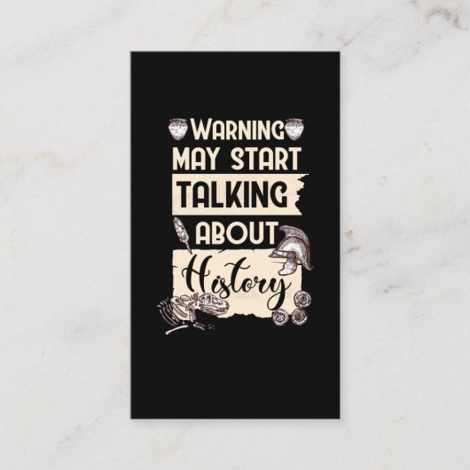 Geschiedenis Bezetting Funny Historian Visitekaartje (Voorkant)