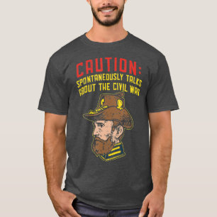 Geschiedenis burgeroorlog oorlogvoering t-shirt