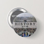 GESCHIEDENIS: Crowd bij de Inauguration Ceremony Ronde Button 5,7 Cm (Voorkant /achterkant)