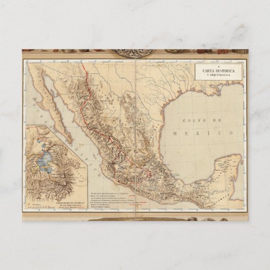 Geschiedenis en architectuur van Mexico Briefkaart (Voorkant)